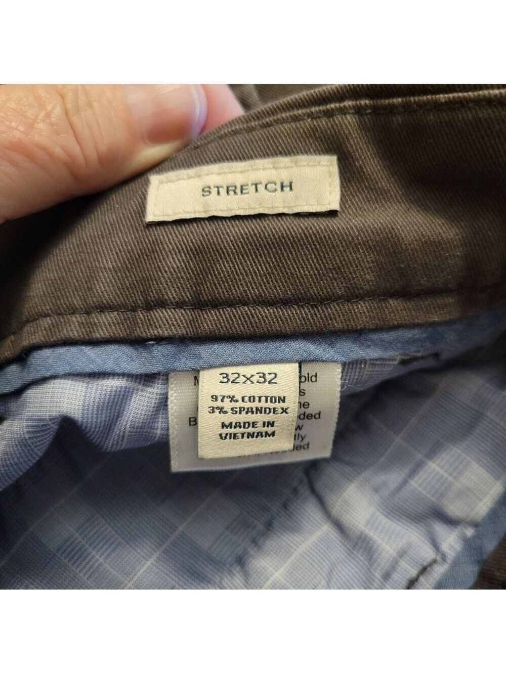 Joseph Abboud Dark Gray Chinos 32x32, But The Length Is 25.5in - Picture 4 of 5
